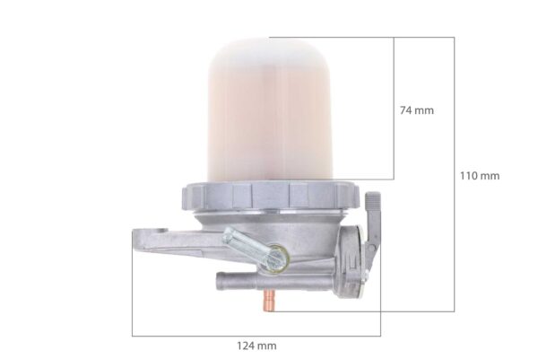Unité de filtre à carburant complète Kubota GL-, KH-, L1-, L-, M-, MX-, SQ-Types, Hinomoto NX-Types, Denyo, Multiquip, – Image 3