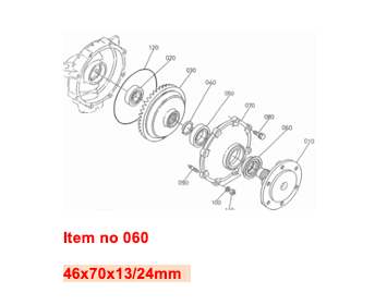 Joint d'arbre d'essieu arrière 4WD Kubota GL-, L1-, L2-, L-, M-Types