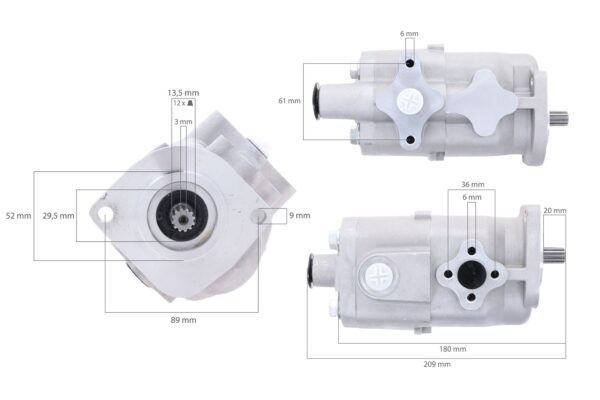 Hydraulique / Pompe de direction Kubota GL-, L-Types, Hinomoto NX-Types, – Image 2