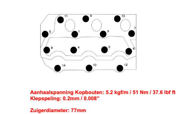 Joint de culasse Shibaura S773 (L), Perkins 403-11, Caterpillar C1.1, 3011C, Volvo Penta D1-30, Mitsubishi S3L7, – Image 3