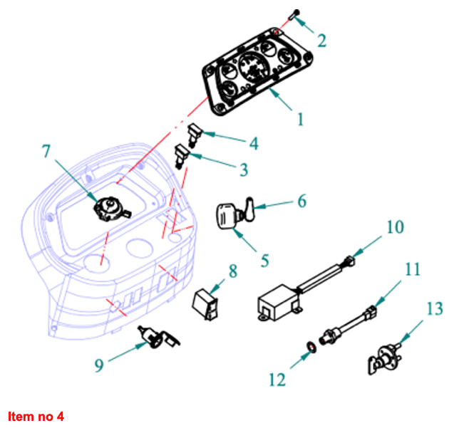 Frein à main voyant de contôle lamp Captain 273, Startrac 273,