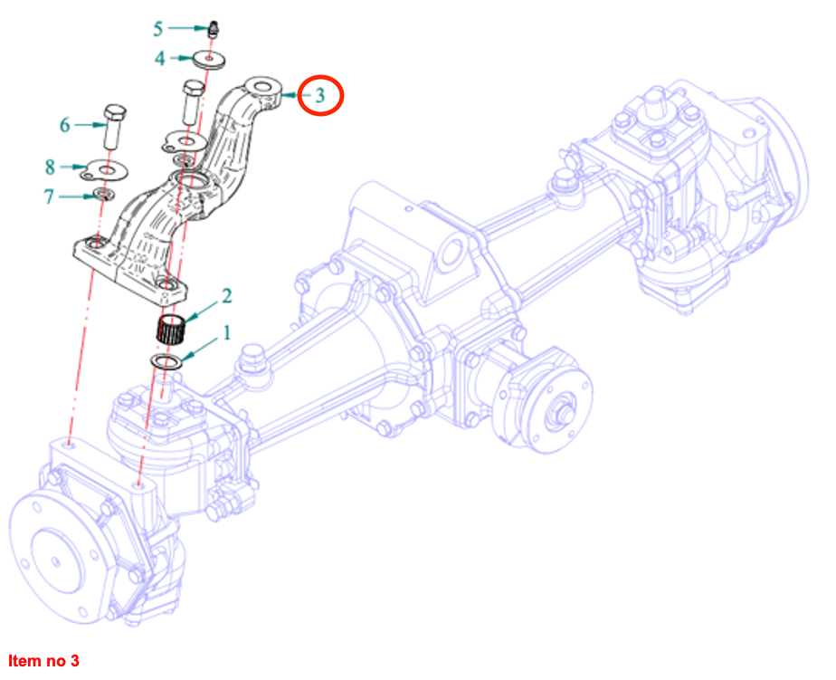 Bras de direction Gauche Captain 273, Startrac 273,