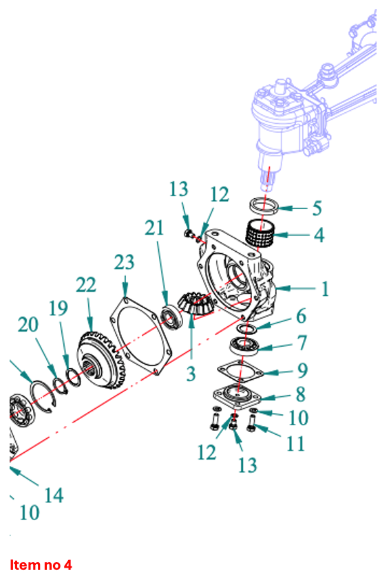 Douille pour boîtier vertical 4WD Captain 260 (7G),