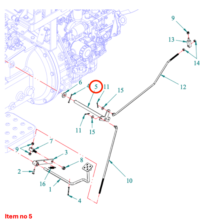 Arbre pour accélérateur Captain 273, Startrac 273,