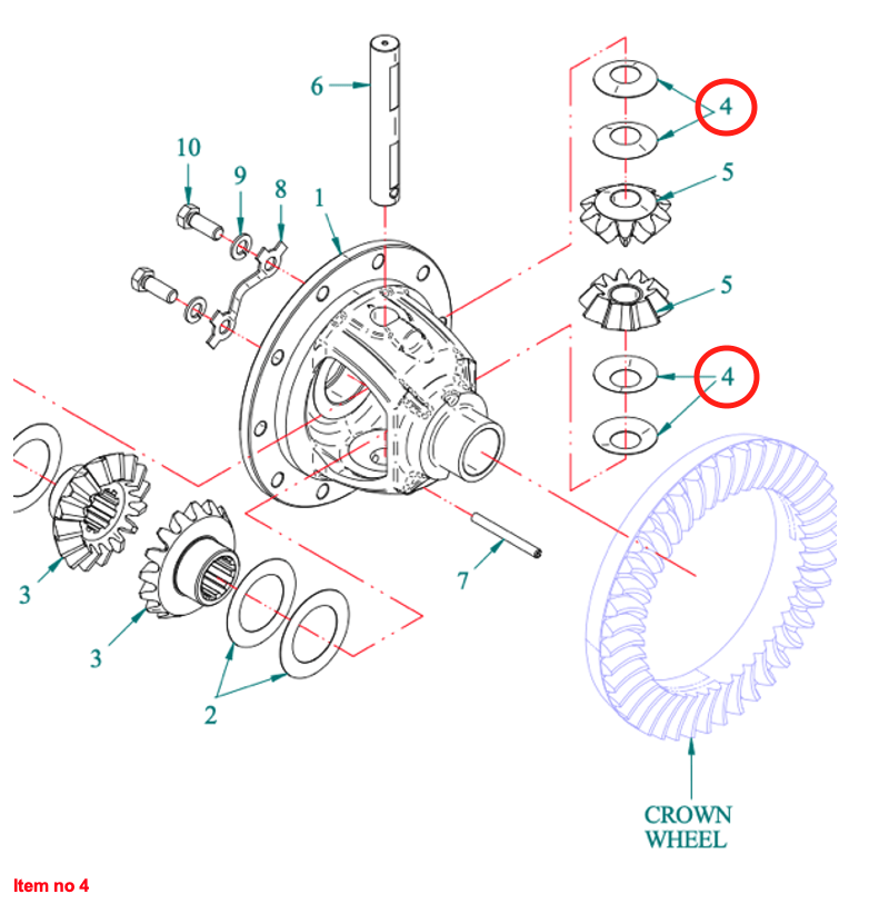 Cale 0.2mm Différentiel (arrière) Captain 273, Startrac 273,