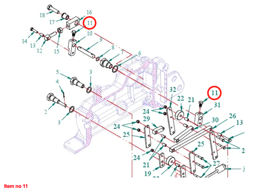 Boulon spécial Dispositif de levage Captain 273, Startrac 273,