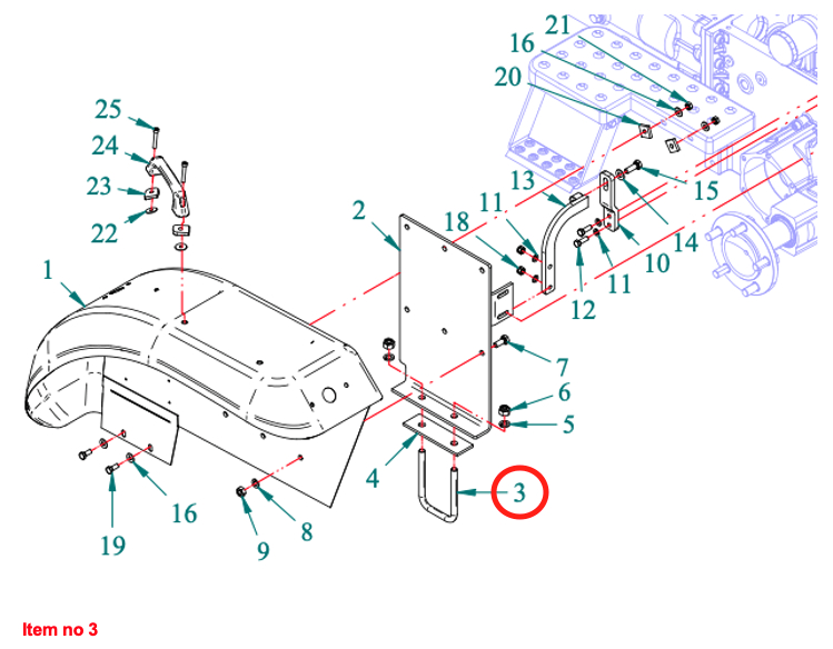Boulon en U pour aile Captain 273, Startrac 273,