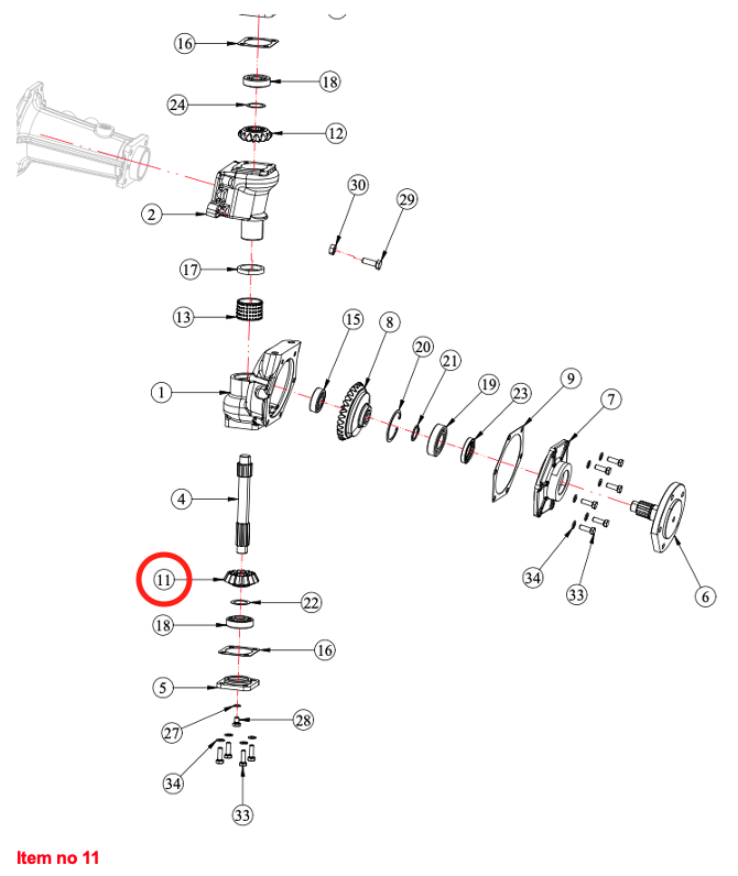 Pignon 15 D -78o 4WD Captain, Startrac, Agritech, Antonio Carraro, New Holland,