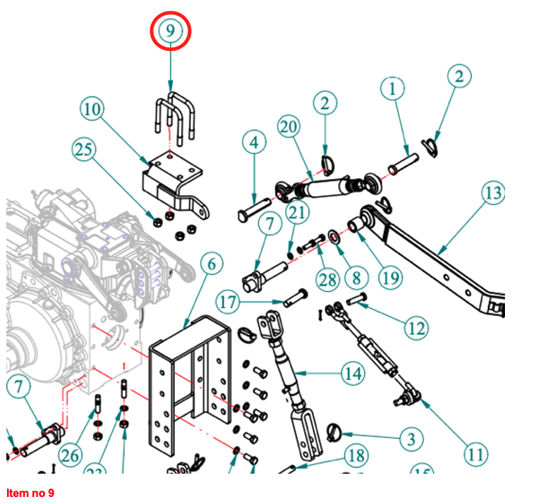 Boulon en U Captain 263H, Startrac 26H, 263H, Antonio Carraro 26H,