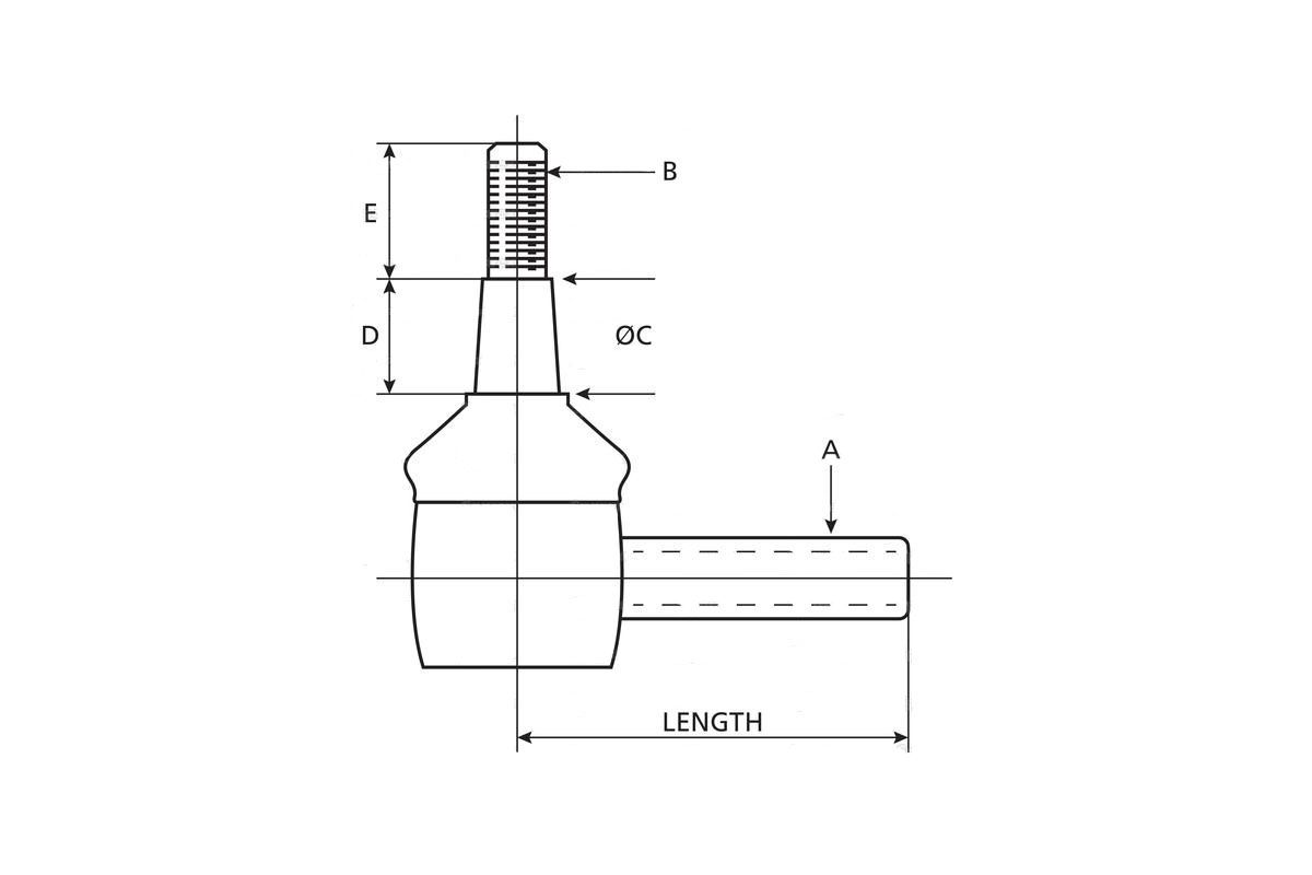 Rotule biellerre direction (76mm) Ford / New Holland