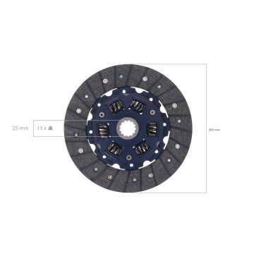 Disque embrayage Iseki TF, TL, TS, TU, Hinomoto, Massey Ferguson, Bolens, Yanmar, Shibaura, White,