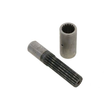 Arbre cannelé + bague (longue) Kubota L48, types L02, types M, types MX