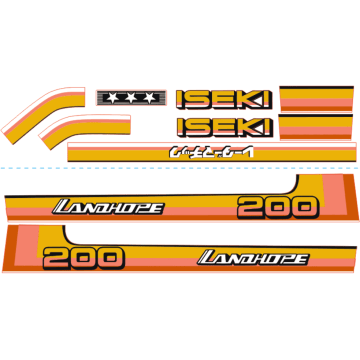 Autocollant pour capot Iseki Landhope TU200