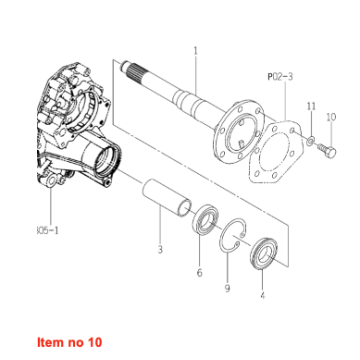 Boulon de roue Iseki (Arrière) TA, TF, TG, TH, TK, TLE, TM, TU, Massey Ferguson, 