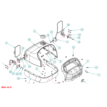 Caoutchouc Couverture Réservoir de carburant Captain, Startrac, Antonio Carraro, 