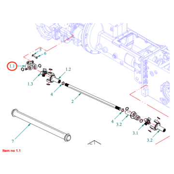 Fourche 4WD arbre d'entraînement Captain 273, Startrac 273, 