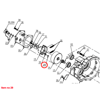 Circlips externe 8x0,8 pour Mâchoire de frein Captain 200DI, 250DI, 260, 273, 280, 280DX, 