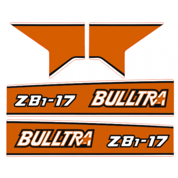 Autocollant pour capot Kubota Bulltra B1-17