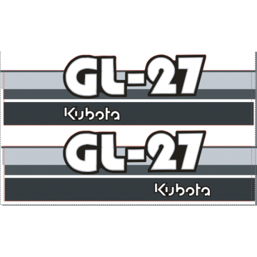 Autocollant pour capot Kubota GL27