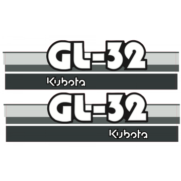 Autocollant pour capot Kubota GL32