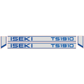Autocollant pour capot Iseki TS1910 Bleu-Blanc