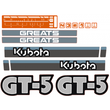 Autocollant pour capot Kubota GT5