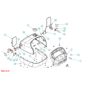 Caoutchouc Couverture Réservoir de carburant Captain, Startrac, Antonio Carraro, 
