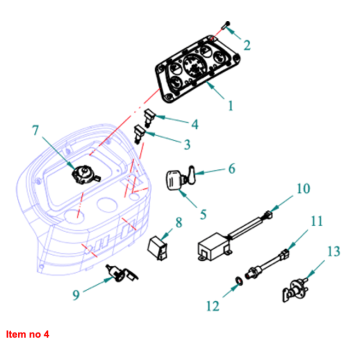 Frein à main voyant de contôle lamp Captain 273, Startrac 273, 
