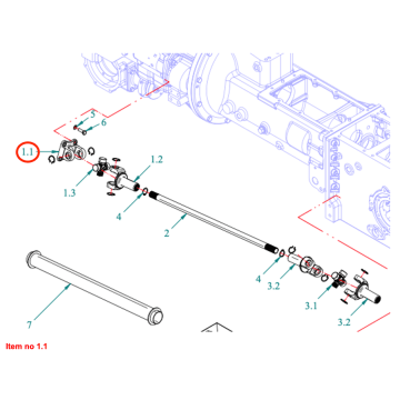 Fourche 4WD arbre d'entraînement Captain 273, Startrac 273, 