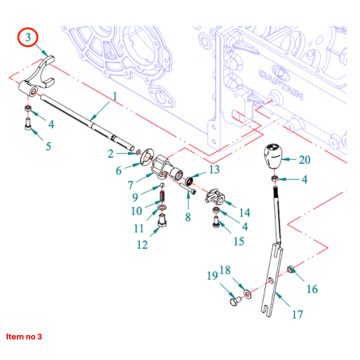 Fourchette de commande 4WD activation Captain 273, Startrac 273, 