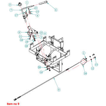Câble d'accélérateur à main Captain 263H, Startrac 26H, 263H, Antonio Carraro 26H, 